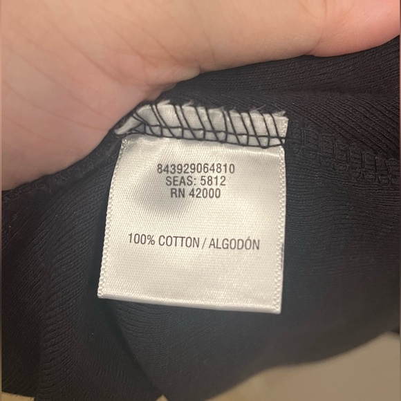 3XL Big and Tall Basic Editions Black Ribbed Knit Top - Picture 4 of 5